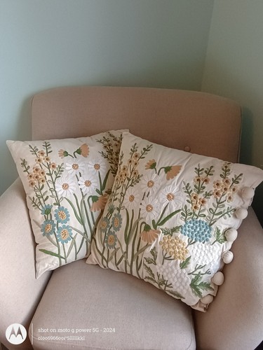 Set embroidered floral - set,